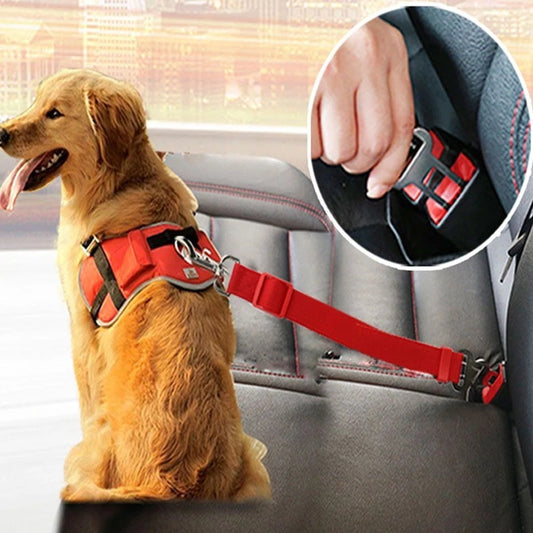 Adjustable Pet Car Seat Belt – Secure & Safe Travel for Dogs & Cats