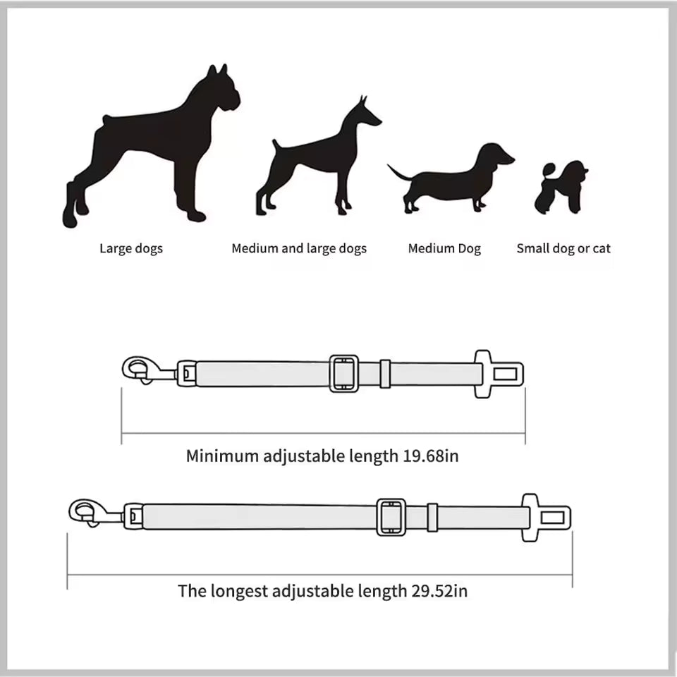 Adjustable Pet Car Seat Belt – Secure & Safe Travel for Dogs & Cats