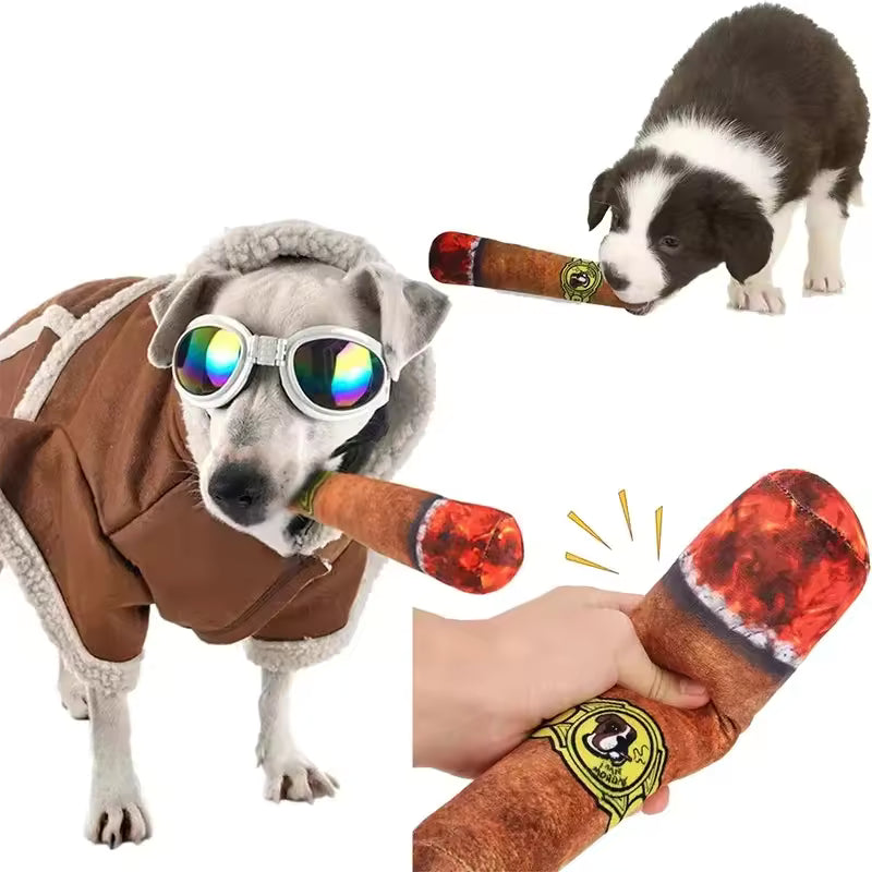 The Dogfather Cigar Toy – Squeaky & Fun!