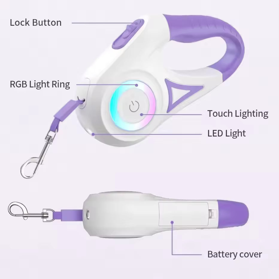 Fantastic Dog Leash With Built-in Spotlight For Extra Safety