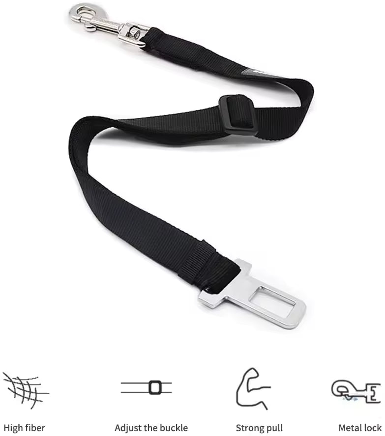 Adjustable Pet Car Seat Belt – Secure & Safe Travel for Dogs & Cats